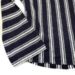 EXPRESS Soft Gauzy Navy/White Pullover Sweater with Long Bell Sleeves Photo 5