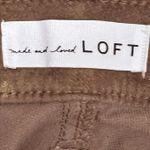 Loft NWT  Polka Dot Velvet Skinny Jeans Pants Size 25 Brown and Metallic Gold Photo 5