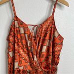 Cato  Jumpsuit Wide Leg Satin Orange Patterned Boho Size 22/24 Photo 2