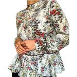 ZARA Floral chinoiserie Feminine Dainty Ruffle Blouse Size S Photo 2