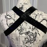 NAHNAH Collection Vintage Crisscross Wide Straps Cutouts Black Size 4 Photo 9