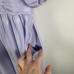 Self Portrait Lilac One Shoulder Midi‎ Dress Sz 10 Pleated Tiered Wedding Pastel Purple Photo 3