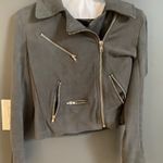 Olivaceous Grey Suede Envelope Jacket Photo 0