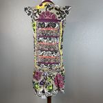 Double D Ranch Womens Drop Waist Tunic Dress Size S Floral Patchwork Ribbon Trim Photo 4