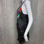 Vintage Val mode lingerie floral black baby doll dress sleepwear nightgown s Photo 1