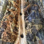 Jakelin Sport beaded lace accent multicolor blouse size small Yellow Photo 3