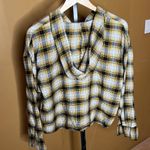 Urban Republic Urban Outfitters Alex Womens Gold Black Popover Hooded Flannel Shirt Size XS Photo 7