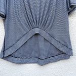 Lululemon Calm Short Sleeve Tee 12 Tonka Stripe Burnout Black Photo 5