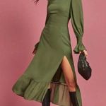 Reformation Galena Long Sleeve Dress in Olive Photo 1