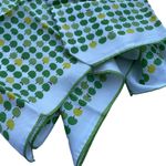Vintage “ A Paris Scarf” 26” X 26” Apples print Japan hand rolled. Green Photo 2
