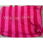 Victoria's Secret Iconic Pink Striped Canvas Tote Large Shopping Beach Bag Y2K Photo 2