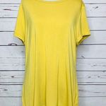 Joan Vass New York Yellow Round Neck Short Sleeve T-Shirt Size Large Photo 3
