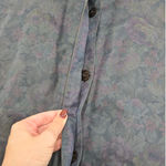 London Fog 1980s  Floral Water Resistant Wool Lined Transitional Trench Coat 12P Photo 3