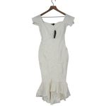 Lulus  How Much I Care Ivory Off-The-Shoulder Midi Dress Size S Photo 1