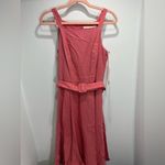 Gal Meets Glam  Ruth belted linen A line Pink Dress Size 6 Photo 2