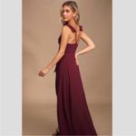 Lulus Here's to Us Burgundy High Photo 1