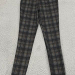 Philosophy NWT  Plaid Pants Women XS Gray Stretch Skinny Preppy Acadamia Photo 0