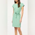 J.Crew  Women’s Sz Medium Pale Green Short Sleeve Tie-Waist T-Shirt Dress Photo 2