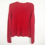 SO  Red Cable Knit Academia Holiday School Workwear Tomato Girl Sweater Sz Small Photo 7