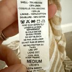 Elan NWT Curry Stripe Linen Blend Midi Dress in Tan and Cream Stripe Size M Photo 7