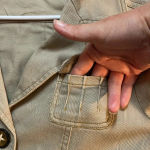 Luii jacket medium neutral jacket denim feel cotton blend cute buttons pockets Tan Photo 6