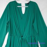 Eloquii New!  Tie Front Knit Jumpsuit green,‎ plus size 20 Photo 7