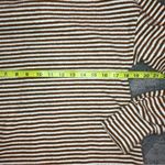 Umgee  brown and cream striped fuzzy tunic style dress poof sleeve with band cuff Photo 7