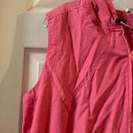 Hannah Pink Hooded Cinched Waist Sleeveless Vest Jacket Size L Photo 3