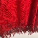 Covington Women’s  Red crochet short sleeve Fringe midi dress size 12 casual Photo 2