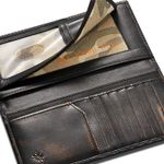  Long Wallet For Men | Full Grain Leather With Hand Burnished Finish | Bifold Wallet | Rodeo Wallet | Deer Wallet Photo 2