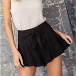 Boutique Ruffle Shorts Womens Small Tie Bow Flowy Smocked high waisted festival Black Photo 1