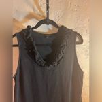 Talbots  Black Sleeveless Midi dress with Ruffle Detail classic business casual Photo 2