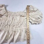 Antonio Melani Crop Peplum Blouse Women’s Large Angel Sateen Cottagecore Western Photo 9