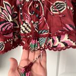 Farm Rio Mock Neck Button Front Ruffled Blouse, Size XXS Photo 9