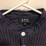 APC Constance shirt dress pin stripes Blue Size 4 Photo 2