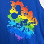 Disney NWOT Walt World Navy Rainbow Paint Splatter Oversized Sleeveless Tank Top Photo 1
