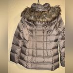 Calvin Klein  Taupe Puffer Jacket with Faux Fur Photo 3