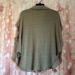 Massimo Dutti  Taupe Beige Tie Front Linen Blouse Size M Photo 9