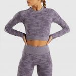 Gymshark NWT  Camo Seamless Long Sleeve Crop Top Photo 0