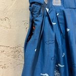 Pleated Skirt XL Blue with London Scene featuring Big Ben Photo 2