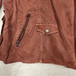 Marrakech Amber Moto Jacket Womens Red Soft Asymmetrical Full Zip Cupro Blend L Brown Size L Photo 5