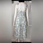 SheIn  Strapless Blue Floral Dress Photo 5