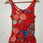 American Eagle Outfitters| Red/Orange Floral Tank Top sz S Photo 0