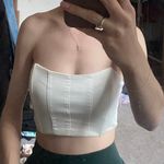 SheIn White Corset Tube Top Photo 3