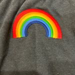 Aviator Nation  Charcoal Rainbow Embroidered Sweatpants Photo 3