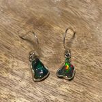 Sterling Silver Black Ethiopian Opal Raw Form 925  Earrings Photo 1