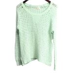 Missa Mint Green Long Sleeve Knit Boatneck‎ Beachy Ocean Sweater Size XS Green Photo 2