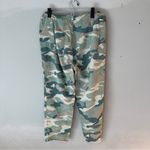 MOTHER The Shaker Chop Crop Printed Jeans 30 Camo Linen Blend Green Photo 4