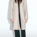 Joie  Shawl Collar Open Front Coatigan Longline Knit Jacket Neutral Beige Taupe Photo 1