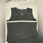Adrienne Vittadini Gray Ribbed Cut Out Tank Top Photo 3